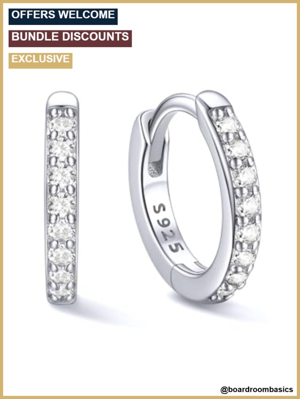 925 Sterling Silver Hoop Earrings Huggie Small Hoops for Women